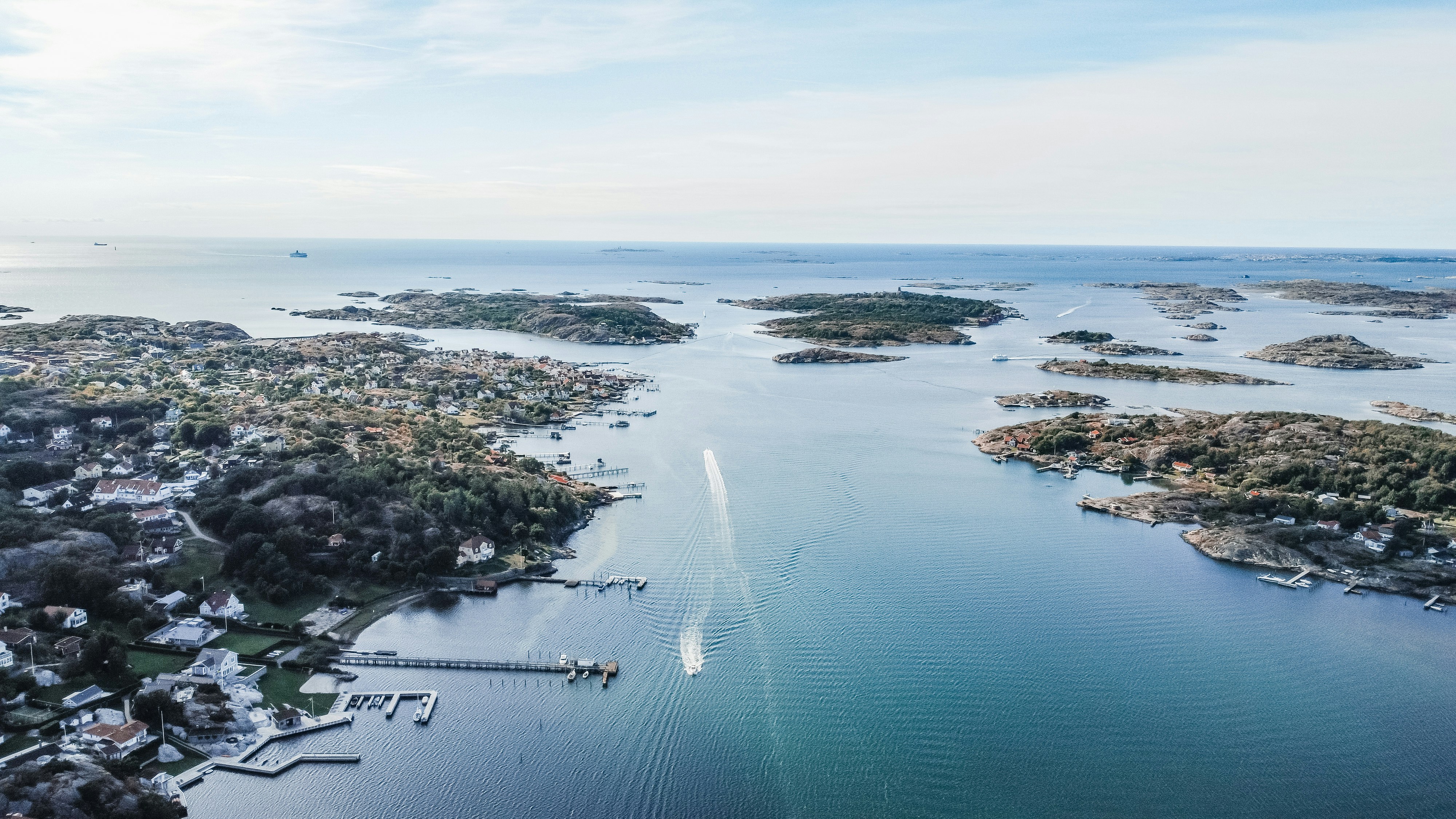 Aerial view of the Gothenburg archipelago